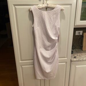 Bisou Bisou Textured White Mini Dress